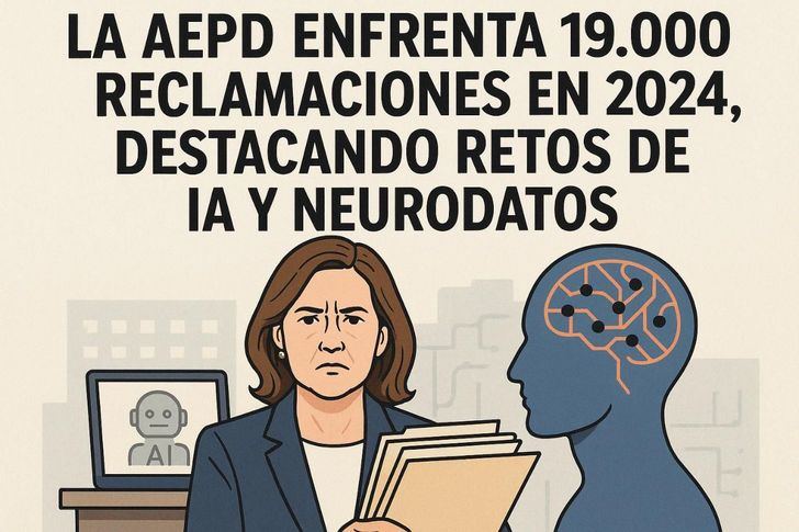 La AEPD enfrenta 19.000 reclamaciones en 2024, destacando retos de IA y neurodatos