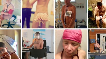 Covid-19: Médicos alemanes se desnudan en protesta por la escasez de equipos médicos de protección