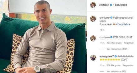 Cristiano estalla en Instagram y afirma que 'Las PCR son una mierda'