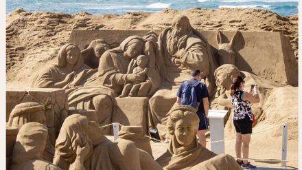 El Belén de arena de las Canteras entre las mejores imágenes navideñas del mundo