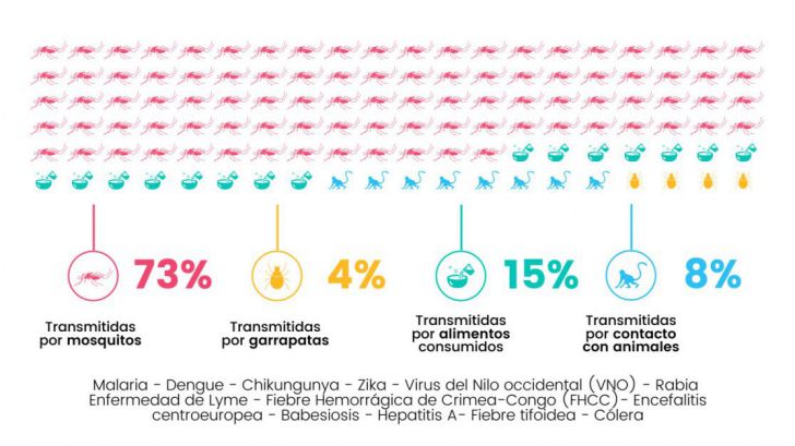 Infografía del informe '10 enfermedades a tener en cuenta en el turismo pospandemia'